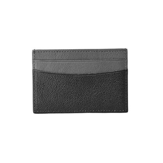 Slim Credit Card Holder in Black & Grey Goatskin from Aspinal of London