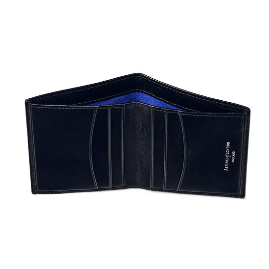 Credit Card Wallet with Notes Pocket in Smooth Black from Aspinal of London