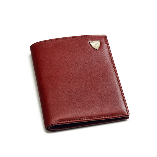 Credit Card Wallet with Notes Pocket in Smooth Cognac from Aspinal of London