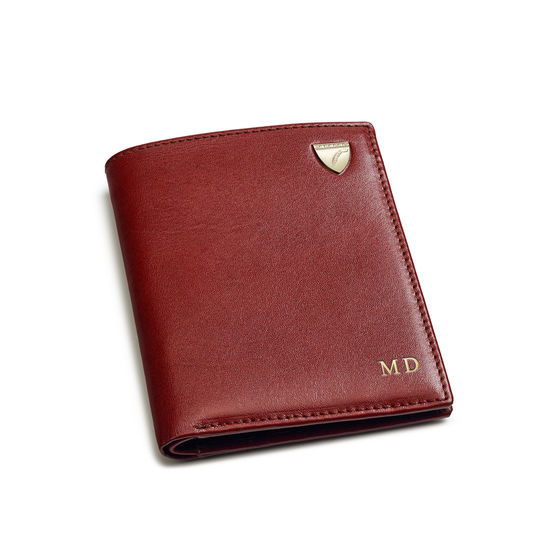 Credit Card Wallet with Notes Pocket in Smooth Cognac from Aspinal of London