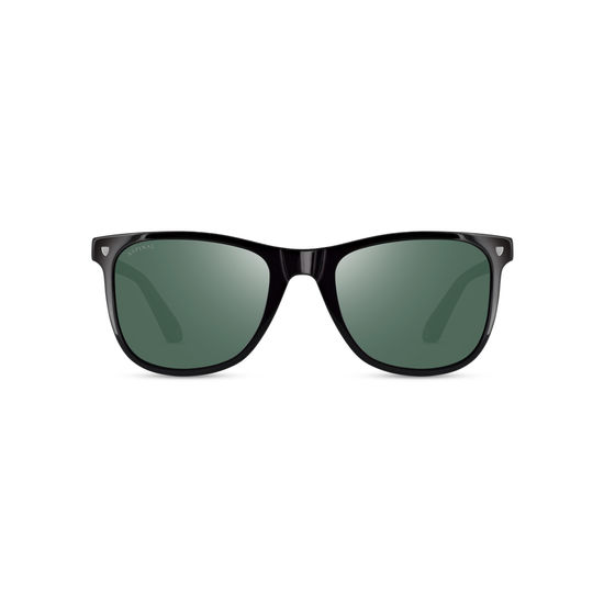 Milano Sunglasses in Black Acetate from Aspinal of London