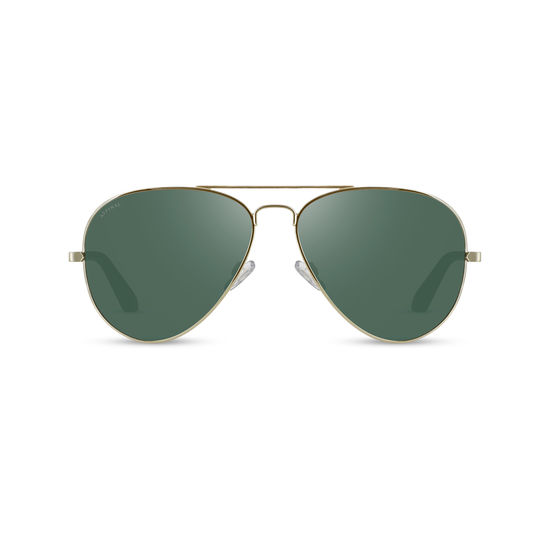 Navigator Sunglasses in Gold Metal from Aspinal of London