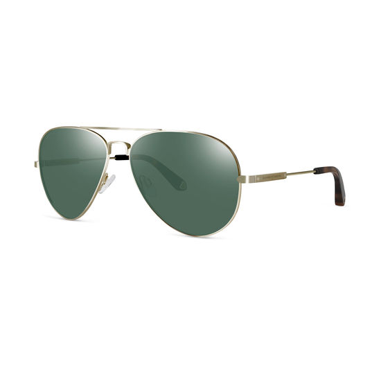 Navigator Sunglasses in Gold Metal from Aspinal of London