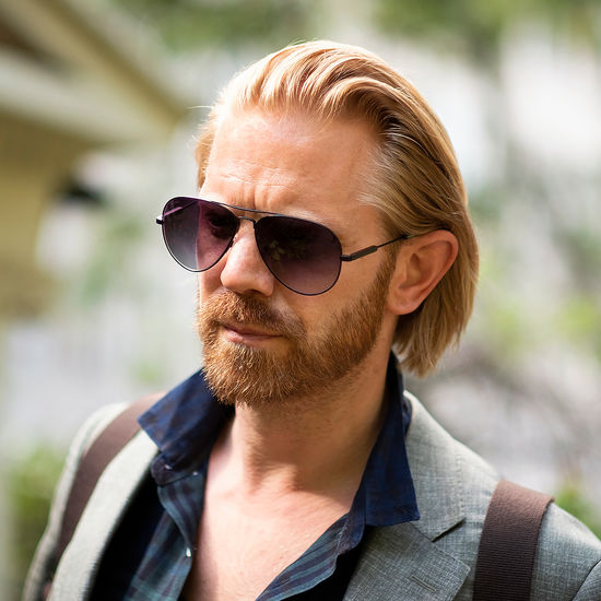 Navigator Sunglasses in Matte Black Metal from Aspinal of London