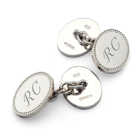 Classic Hobnail Sterling Silver Cufflinks from Aspinal of London