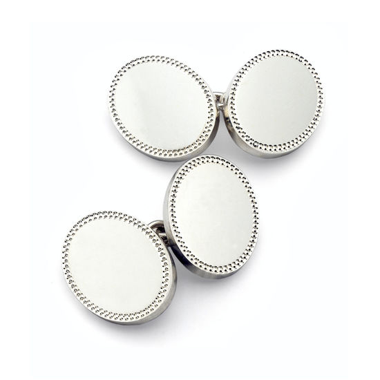 Classic Hobnail Sterling Silver Cufflinks from Aspinal of London