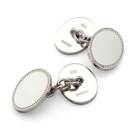 Classic Hobnail Sterling Silver Cufflinks from Aspinal of London
