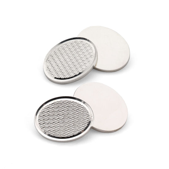 Classic Engine Turned Sterling Silver Cufflinks from Aspinal of London