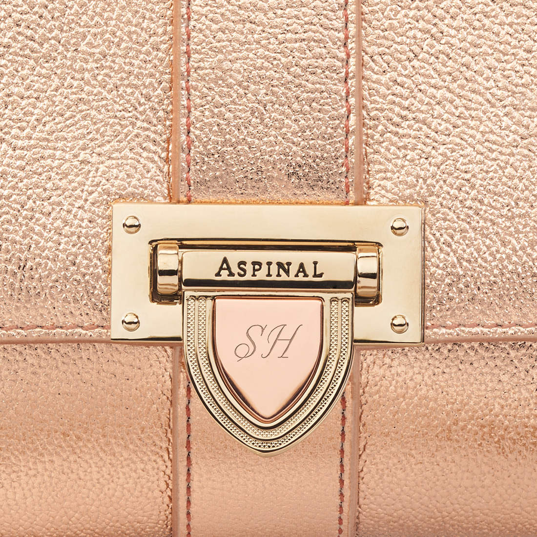 Rose Gold Metallic Lottie Bag Aspinal of London