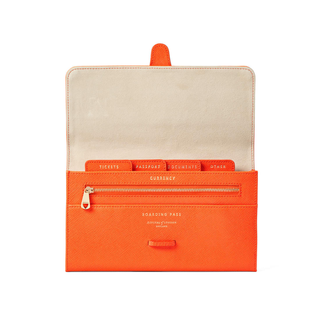 Orange Travel Document Wallet | Aspinal of London