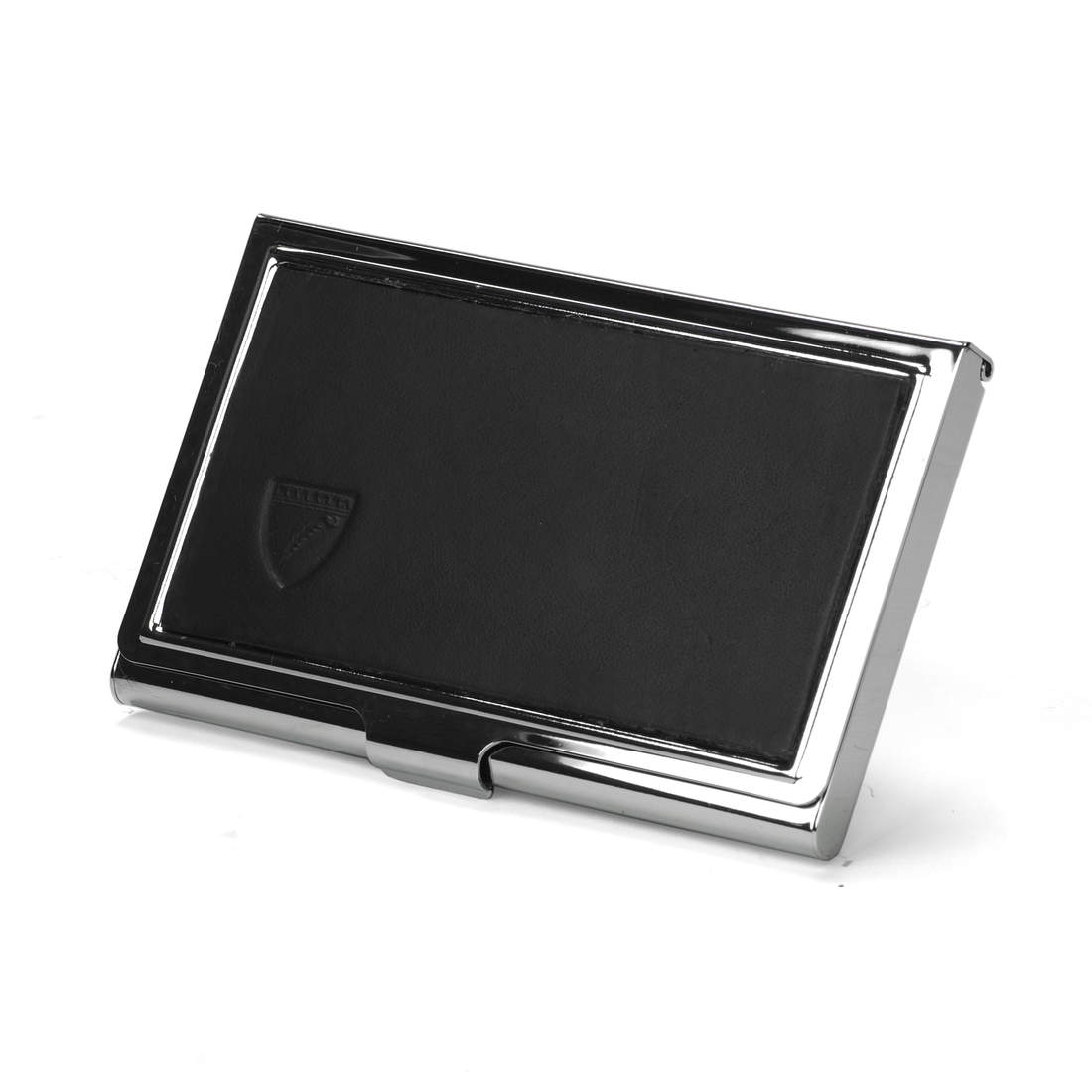 Stainless Steel Business Card Holder in Black Aspinal