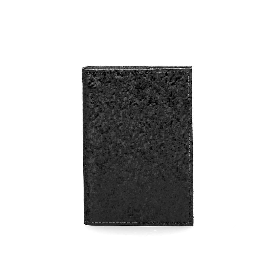 Saffiano Refillable Pocket Notebook in Black Aspinal