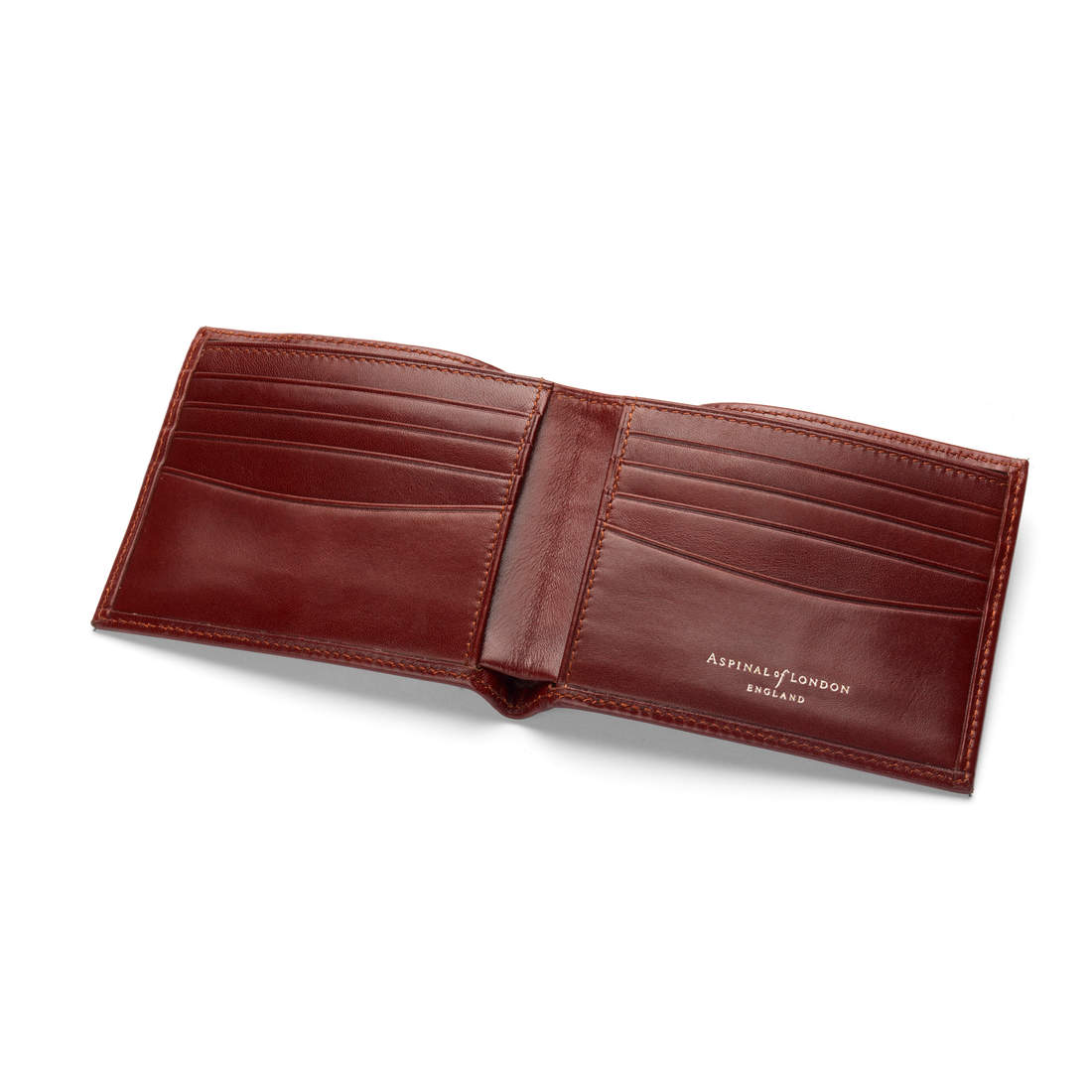 Billfold wallet in Cognac & Espresso | Aspinal of London