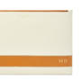 Large Essential Flat Pouch in Smooth Ivory & Mustard from Aspinal of London